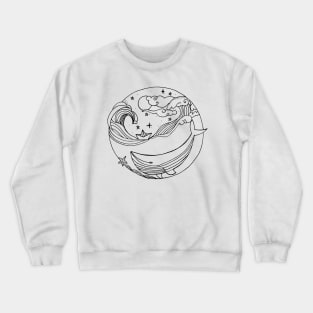 Paper boat sailing the seven seas Crewneck Sweatshirt